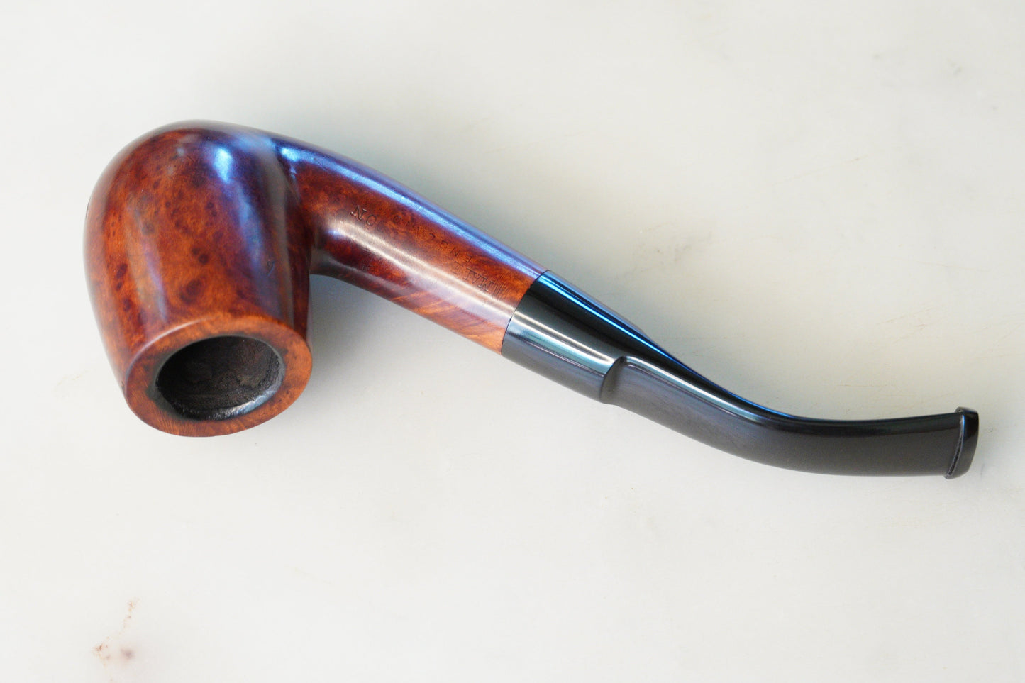 Vintage British Bent Billiard Tobacco Pipe
