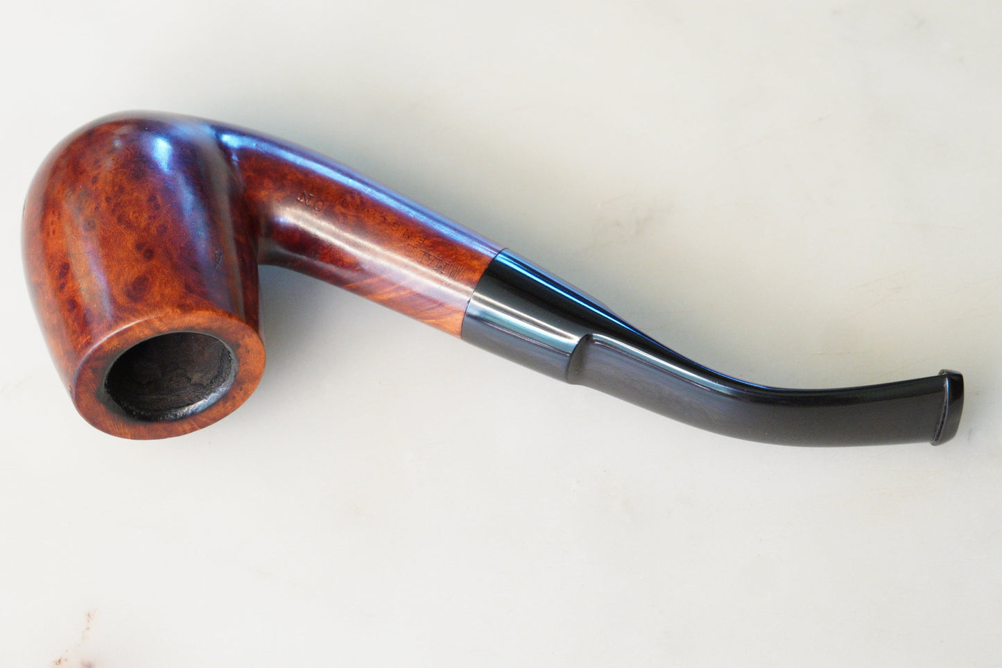 Vintage British Bent Billiard Tobacco Pipe