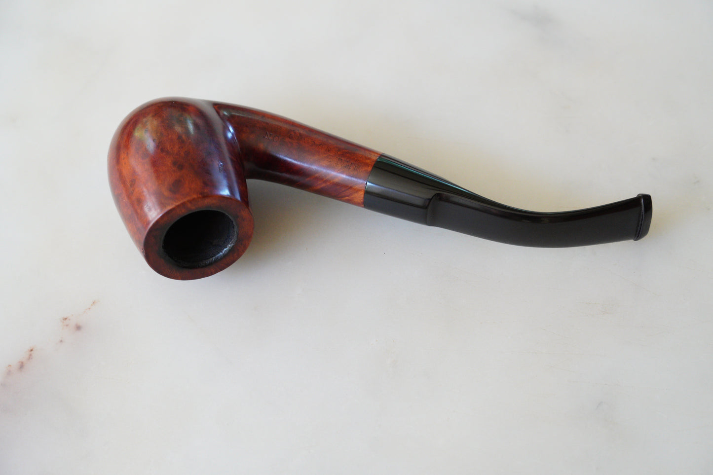 Vintage British Bent Billiard Tobacco Pipe