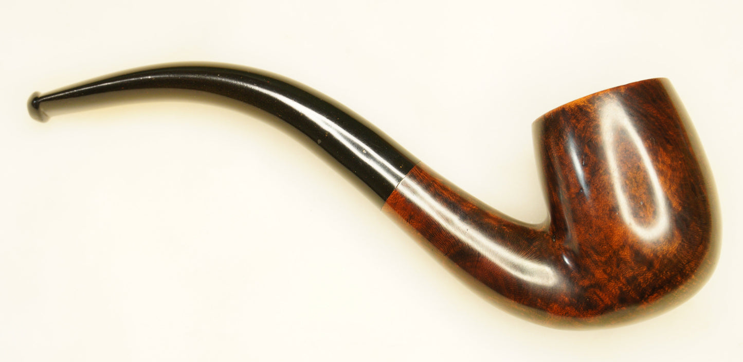 Large L&H Stern Bent Billiard LHS Post War Briar Pipe