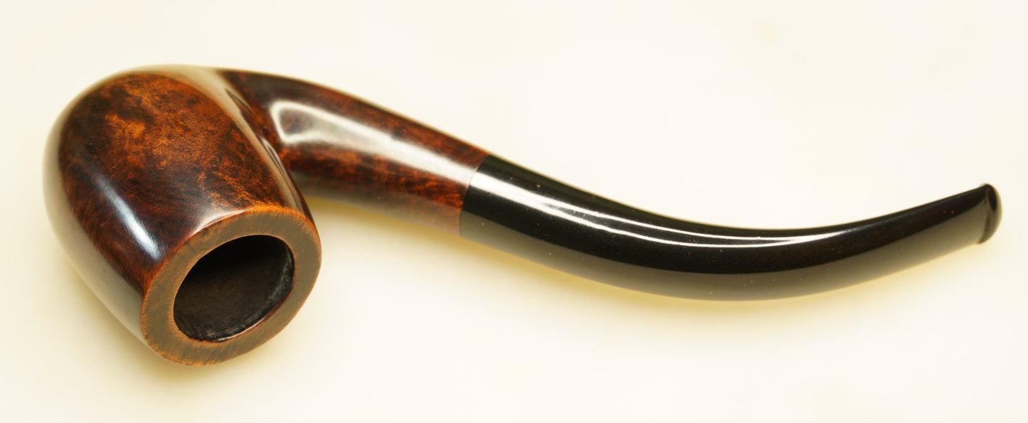 Large L&H Stern Bent Billiard LHS Post War Briar Pipe