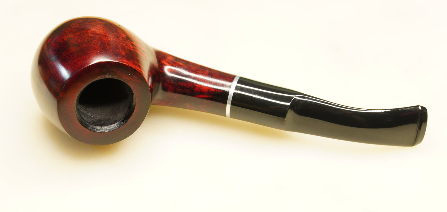Oxblood Contrast Stain Bent Apple Shape Vintage Briar Estate Tobacco Pipe