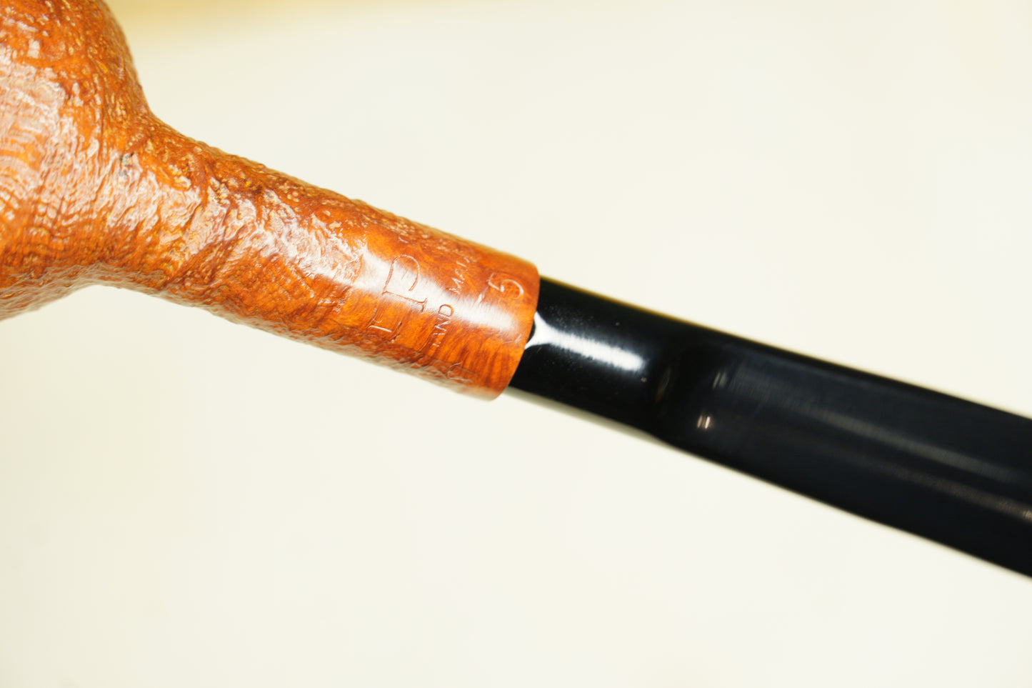 I.P.E. Handmade "5" Apple Shape Sandblasted Briar Tobacco Pipe