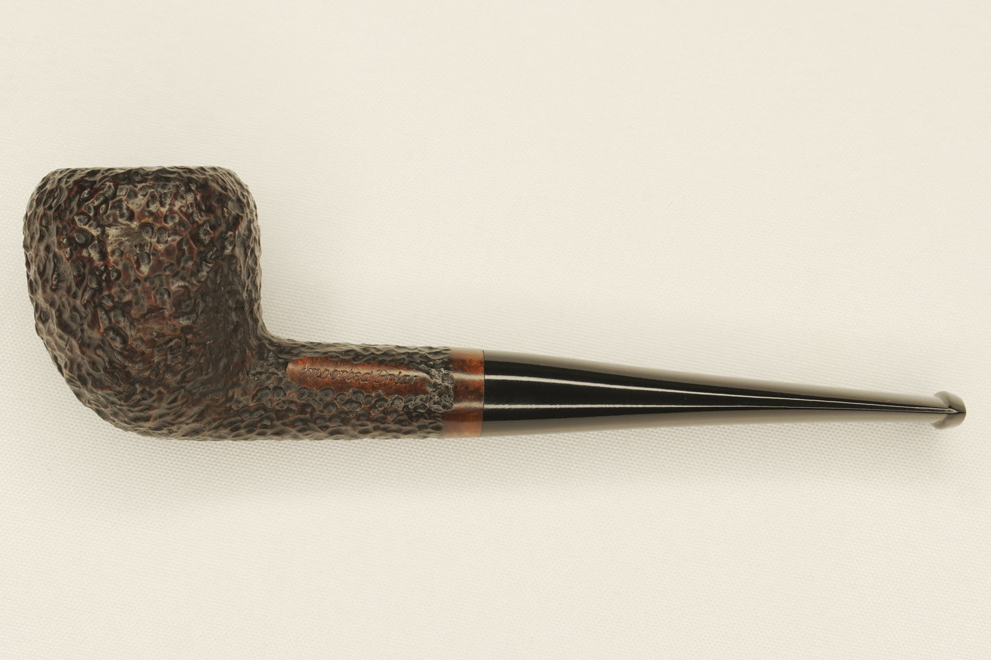 Vintage imported briar tobacco pipe, hand rusticated and restored by Woodman Loft.