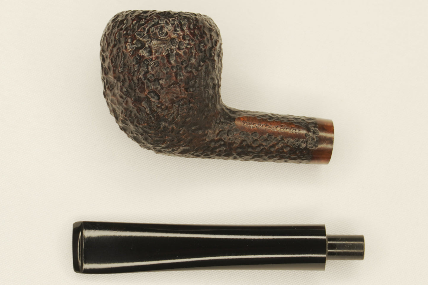 UNSMOKED Vintage Rusticated Imported Briar Pipe Pear Shape