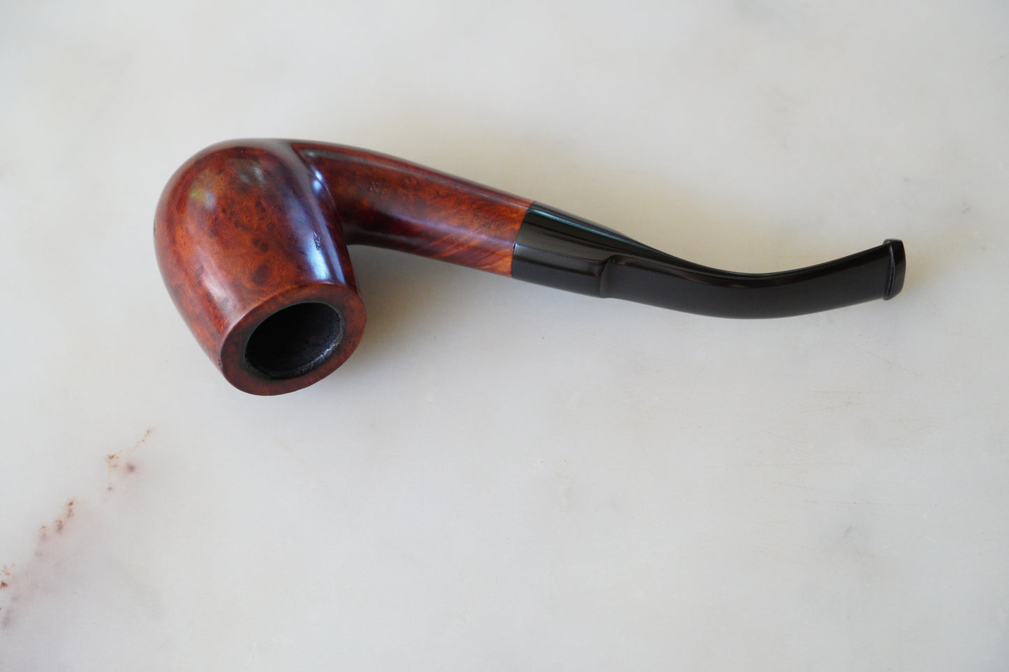 Vintage British Bent Billiard Tobacco Pipe