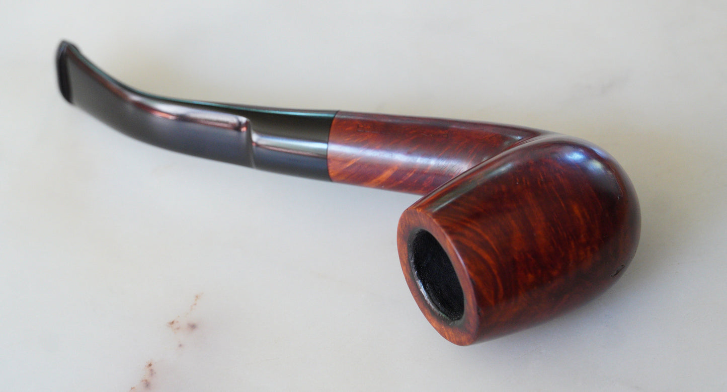 Vintage British Bent Billiard Tobacco Pipe