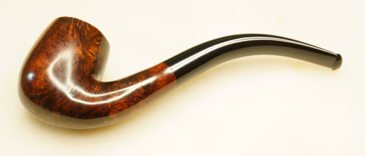 Large L&H Stern Bent Billiard LHS Post War Briar Pipe