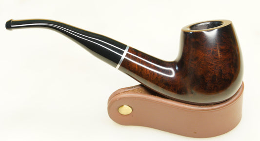 UNSMOKED Bent Billiard Vintage Briar Estate Tobacco Pipe