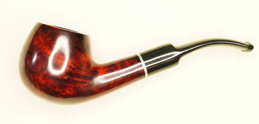 Oxblood Contrast Stain Bent Apple Shape Vintage Briar Estate Tobacco Pipe